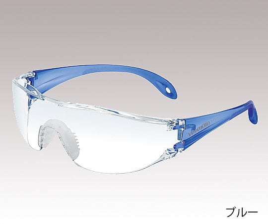 JIS軽量保護メガネ ストラップ無 ブルー LF-301 1個