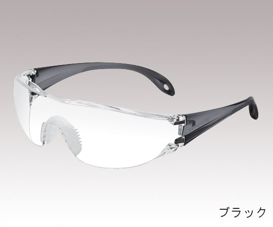 JIS軽量保護メガネ ストラップ無 ブラック LF-302 1個