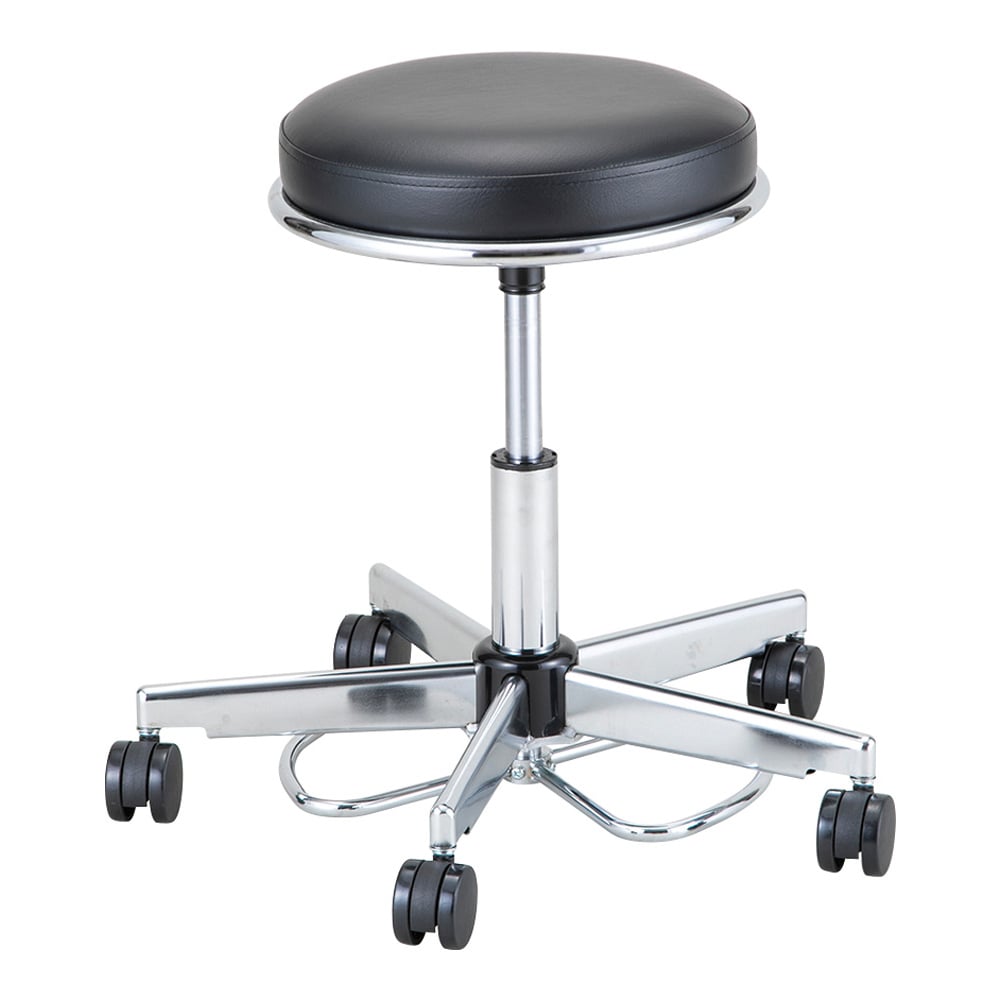 Premium Laboratory Chair (TAKUMI) Black, No Ring, Foot Pedal Included, TKM-455F, 1 Piece