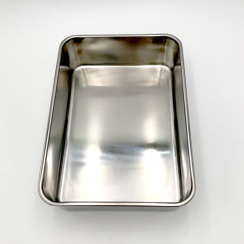 Stainless steel deep tray No. 9 362 x 257 x 92 mm 44009 1 piece