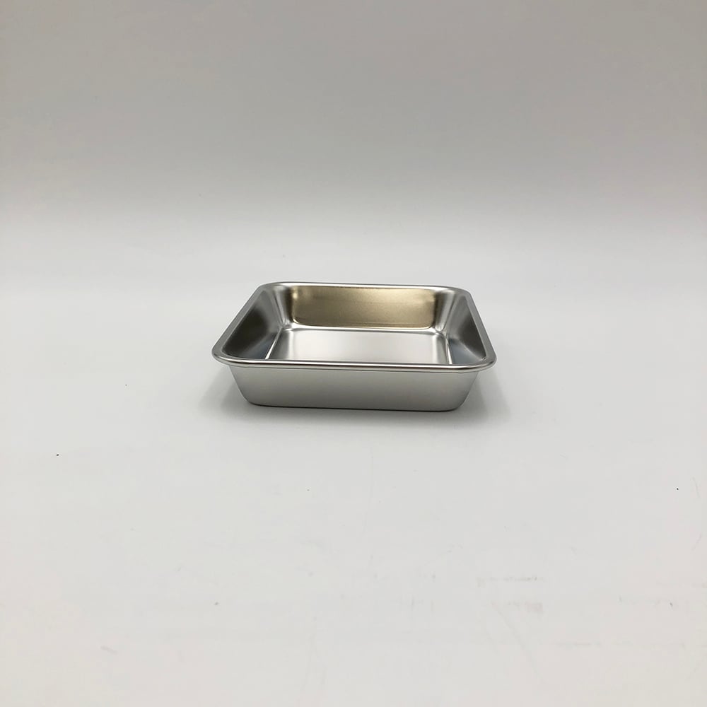 Stainless steel square tray (155 x 126 x 27 mm) 1 piece, hand size 33030 1 piece