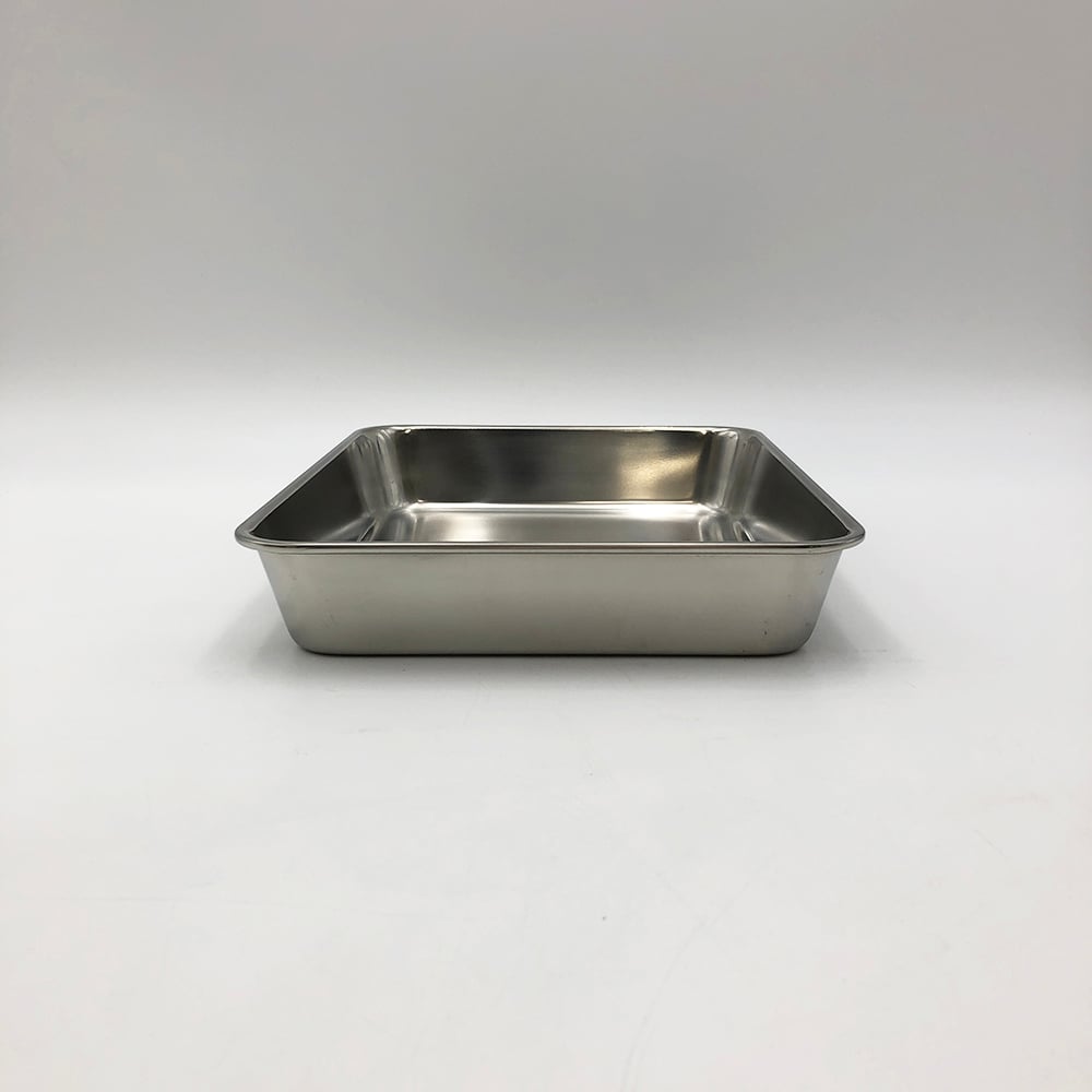 Stainless steel square tray (296 x 231 x 49 mm) 1 piece 15 pieces 33015 1 piece
