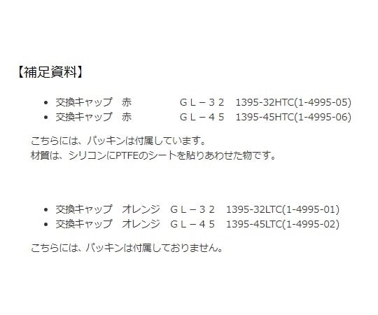 Medium bottle replacement cap Orange GL-32 1395-32LTC 1 piece