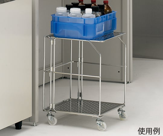 実験台下折りたたみワゴン 370×370×512mm SC-UT 1個
