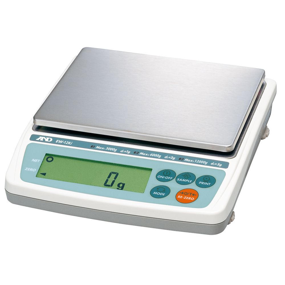 콤팩트 전자 저울 트리플 레인지 EW-i 시리즈 중량:12kg 최소 표시:1g(3kg)/2g(6kg)/5g(12kg) EW-12Ki 1대
