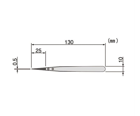 ESDピンセット(標準先細タイプ) PTZ-41 1本