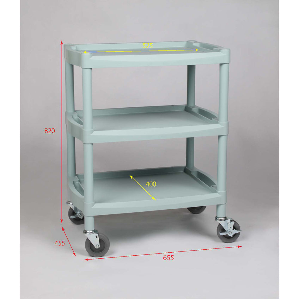 プラスチックワゴン 655×455×820mm 棚3段 Y201B 1台