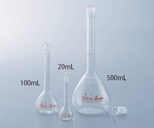 Volumetric flask, white, 20mL, 1 piece