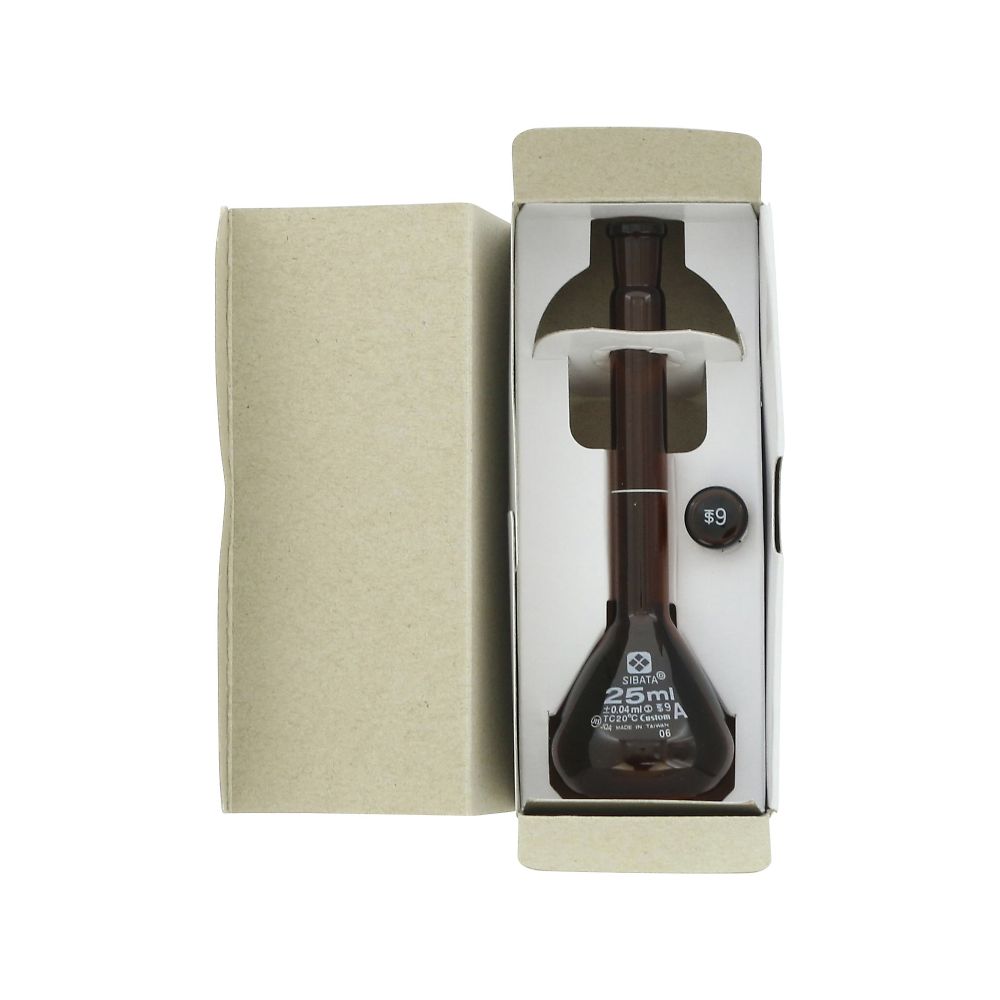 メスフラスコ (全量フラスコ・カスタムA) 茶 25mL 026100-25 1個