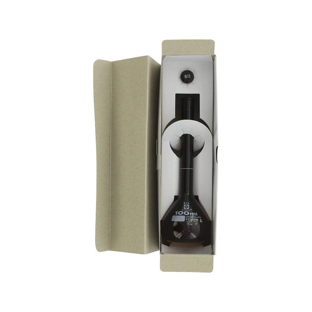 メスフラスコ (全量フラスコ・カスタムA) 茶 100mL 026100-100 1個