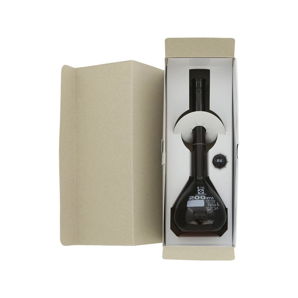 メスフラスコ (全量フラスコ・カスタムA) 茶 200mL 026100-200 1個