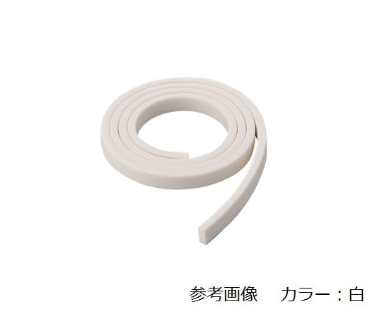 White silicone sponge 5mm x 10mm, length 1m, 1 piece