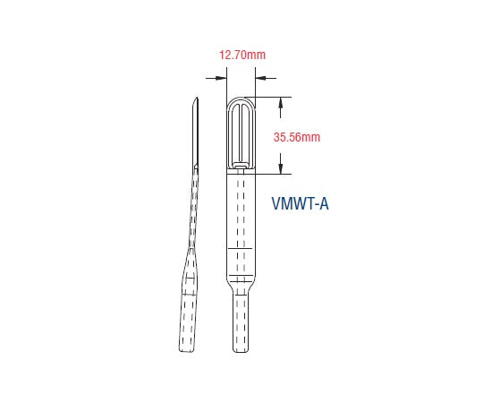 웨이퍼용 진공 핀셋 칩 100mm용 PEEK VMWT-A 1개