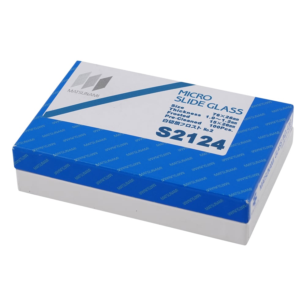 프로스트 슬라이드 글라스 화이트 절방 No.2 100장입 S2124 1상자(100장입)