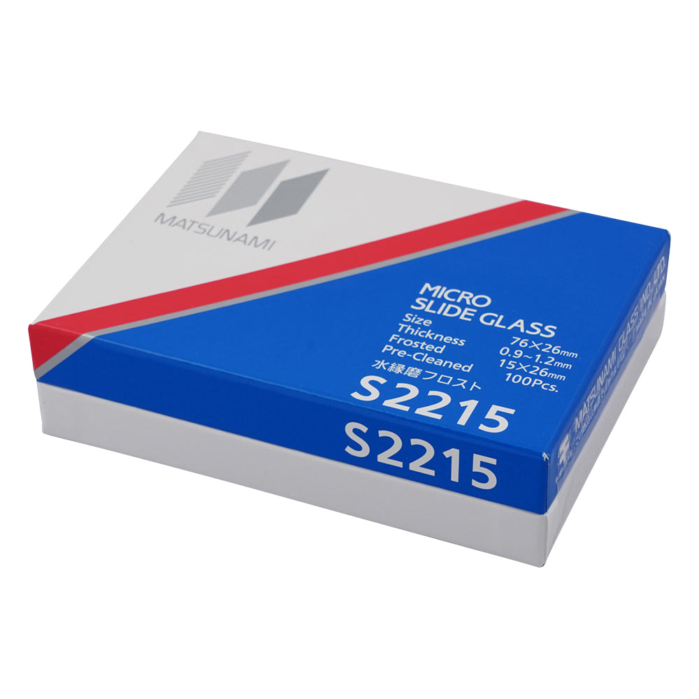 Frosted glass slides, water-polished, 100 pieces, S2215, 1 box (100 pieces)