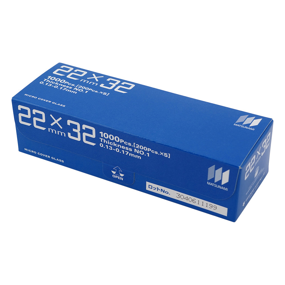 Matsunami cover glass (No.1) 22 x 32 mm 1000 pieces per box (1000 pieces per box)