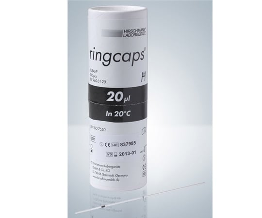 EMマイスターリングキャップス 20μL 1目盛 250本入り 9600120 1個(250本入)