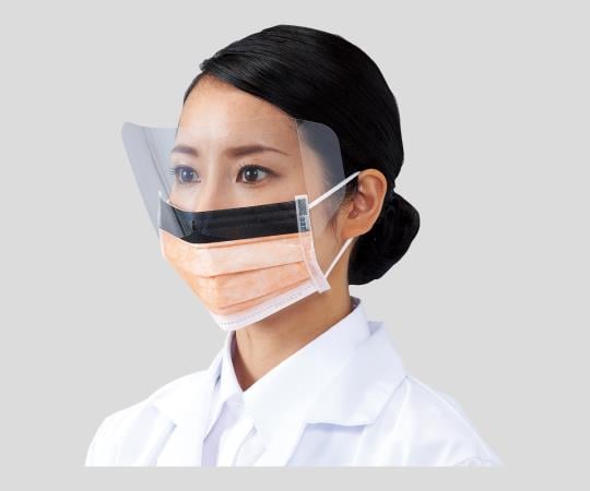 Surgical mask, 4-ply structure, liquid protection, with face guard, regular size, 1 box (50 pieces) FBM-186 1 box (50 pieces)