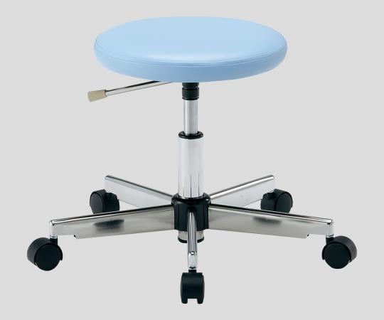 クリーンカラフルラウンドチェア(クラス100対応) 足掛リング無し ブルー LRC-B 1脚