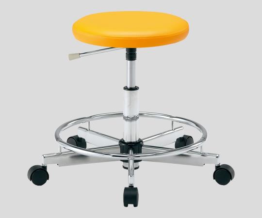 Clean Colorful Round Chair (Class 100 compatible) with foot ring, orange, LRC-OR, 1 piece