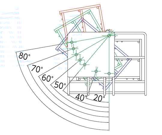 Tilt angle adjustable stand for φ20 test tubes 1 unit