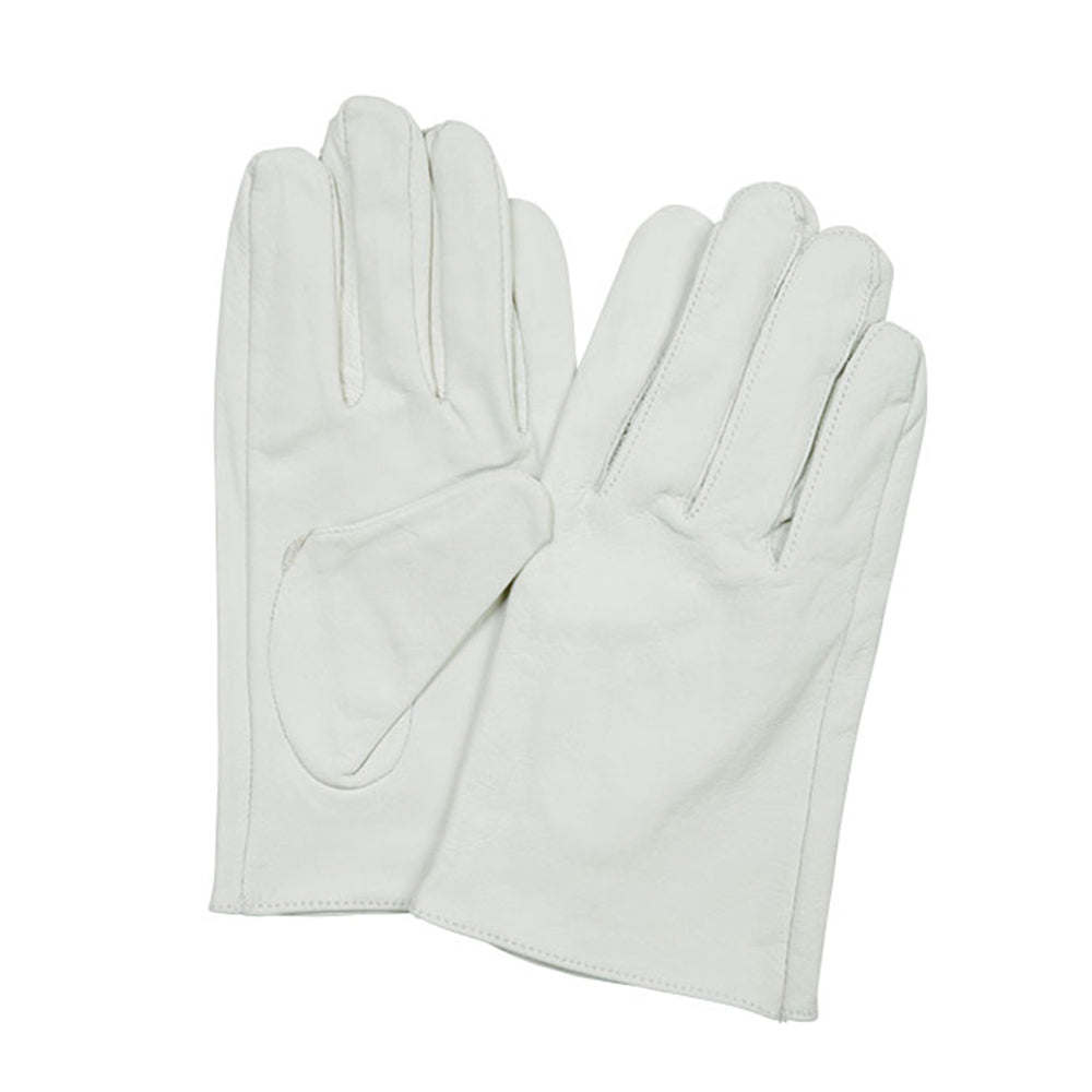 Cowhide leather gloves, straight type, white, 235mm, L, No.707, 1 pair