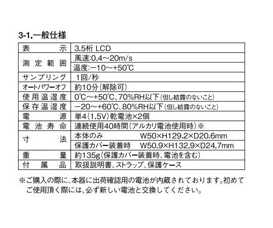 Expocket anemometer AM-260 1 unit