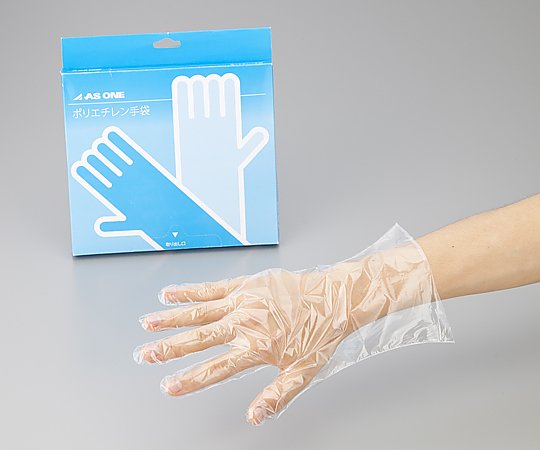 Polyethylene gloves, thick, medium size, 100 pieces, 1 box (100 pieces)