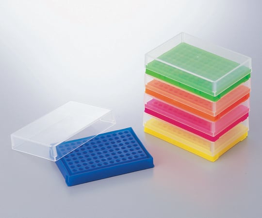 96 well preparation rack, 96 units, fluorescent 5 color pack (blue, green, pink, yellow, orange x 1 each) 05-541-55 1 bag (5 units)