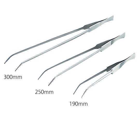 Laboratory tweezers (curved tip) 19cm x 1