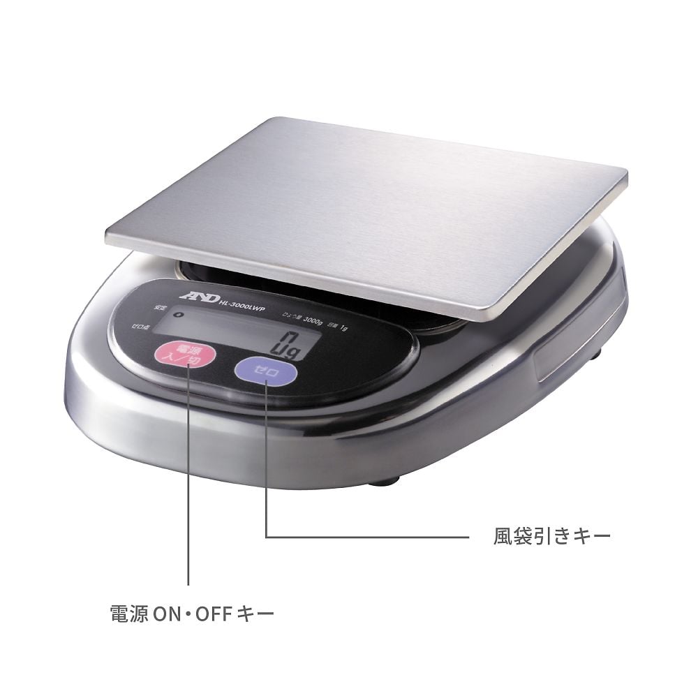 방진・방수 콤팩트 스케일 HL-WP 시리즈 중량:3000g 최소 표시:1g HL-3000LWP