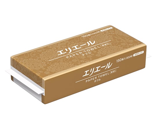 종이 타월(무표백 더블 대형) 2장 겹침 230×248mm 300장×25봉투 1상자(300장×25봉투입)