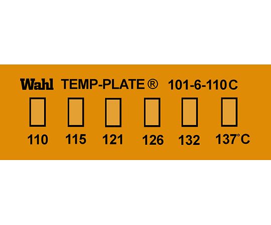 真空用テンプ・プレート(不可逆性) 6点表示 1箱(10枚入) 101-6V-110 1箱(10枚入)