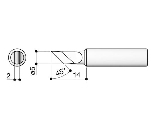 はんだこて用 交換こて先 T18-K 1個