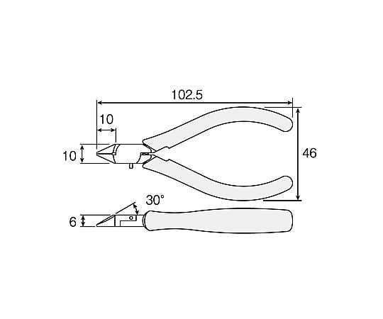 미니어처 니퍼(ESD 대책품) N-31 1개