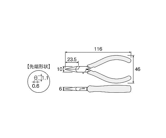 미니츄어 라디오 펜치(ESD 대책품) P-35 1개