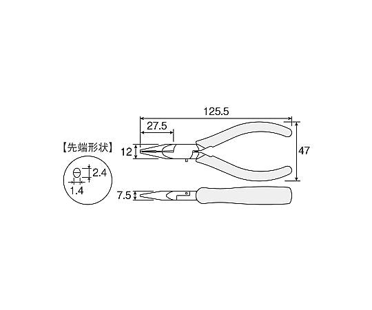 미니츄어 라디오 펜치(ESD 대책품) P-36 1개