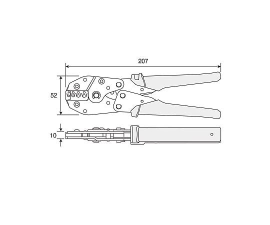 圧着工具 絶縁被覆付圧着端子用 P-743 1個