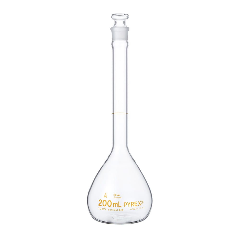 Measuring flask (JIS standard) 200mL 5640JIS-200 1 piece