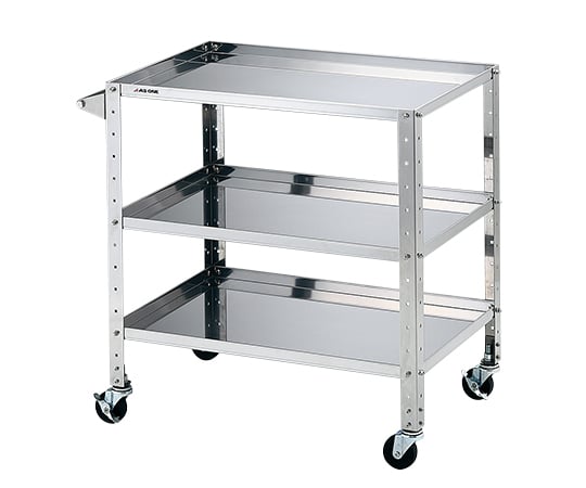 ステンレスヘビーワゴン 枠付きラージ 3段 1個