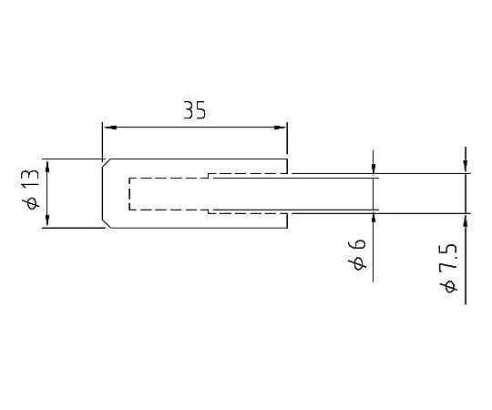 PTFE filter (aeration type) φ13×35 (with φ8 insertion hole) F-φ13 1 piece