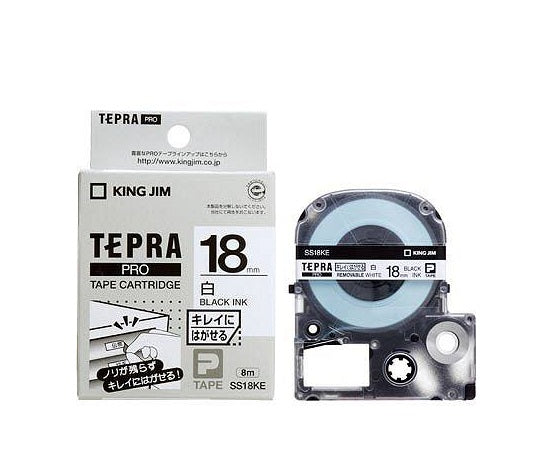 TEPRA exclusive tape cartridge, white (weak adhesive), SS18KE, 1 piece