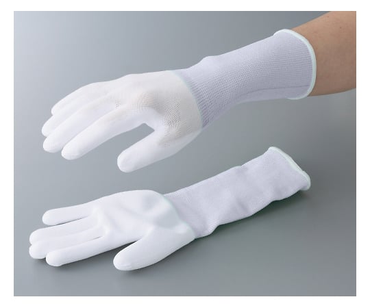 ASPURE Long PU Coated Gloves, Overlock Type, L, 10 pairs, 1 bag (10 pairs)