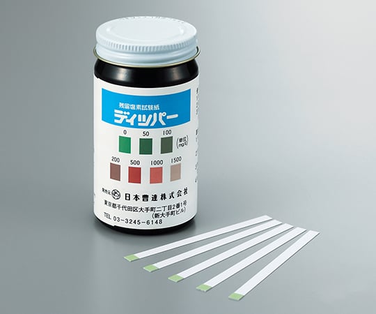 잔류 염소 시험지 디퍼 0~1500mg/L 1개(100장입) 1개(100장입)