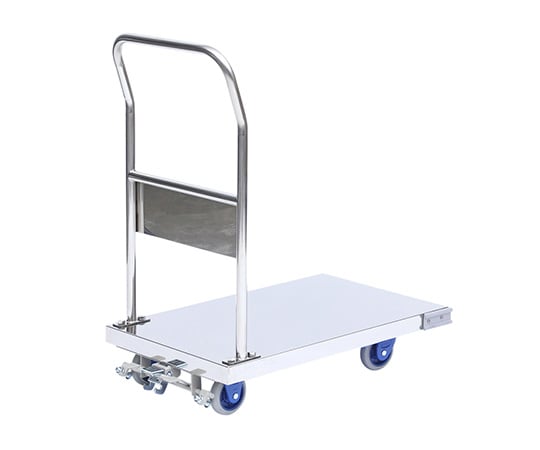 Silent stainless steel trolley with brakes, load capacity 150kg, SUS-102GS+FB, 1 unit