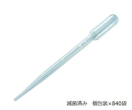 Sterile transfer pipette (dropper) 3.5mL (total length 155mm) 840 pieces 86.1171.001 1 box (1 piece x 840 bags)