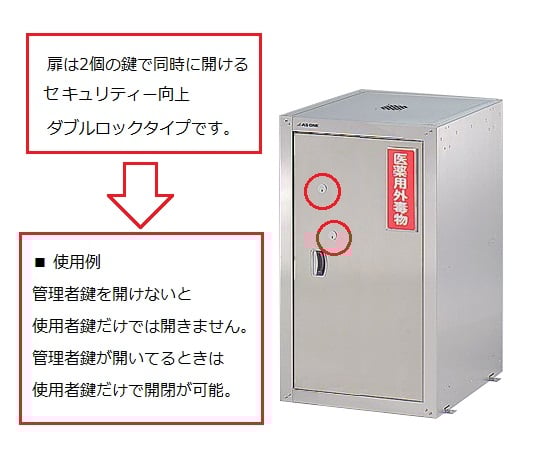 세프티 캐비닛 455×600×800mm HU-3E 1개