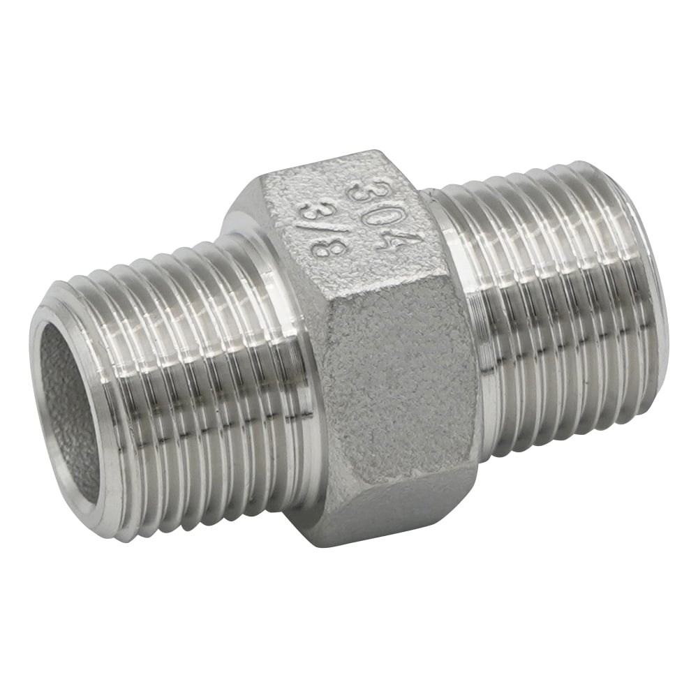 Stainless steel fitting (hexagonal nipple) (connection standard 3/8R) V6N-03 1 piece