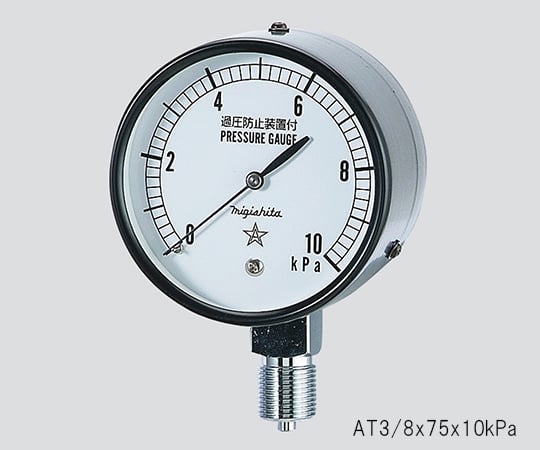 Low pressure gauge 0~10kPa AT3/8x75x10kPa 1 piece