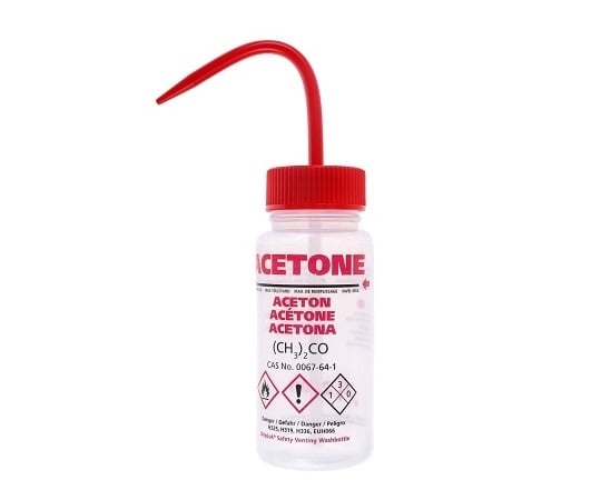 약품 표지 광구 세정병 (Azlon) 250mL 아세톤 WGW531VTML 1개
